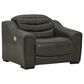 Ashley Center Line Power Recliner in Dark Gray, , large
