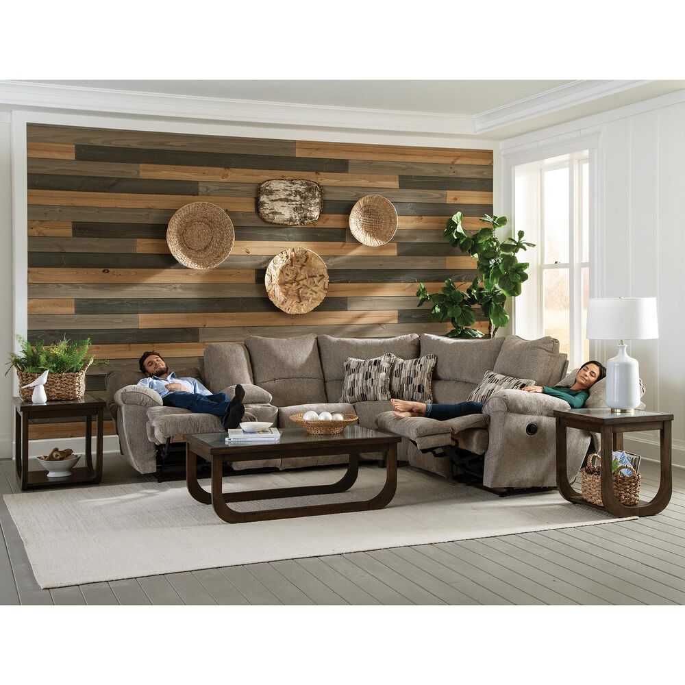 Catnapper Elliott 2-Piece Power Lay Flat Reclining Sectional in Pewter, , large