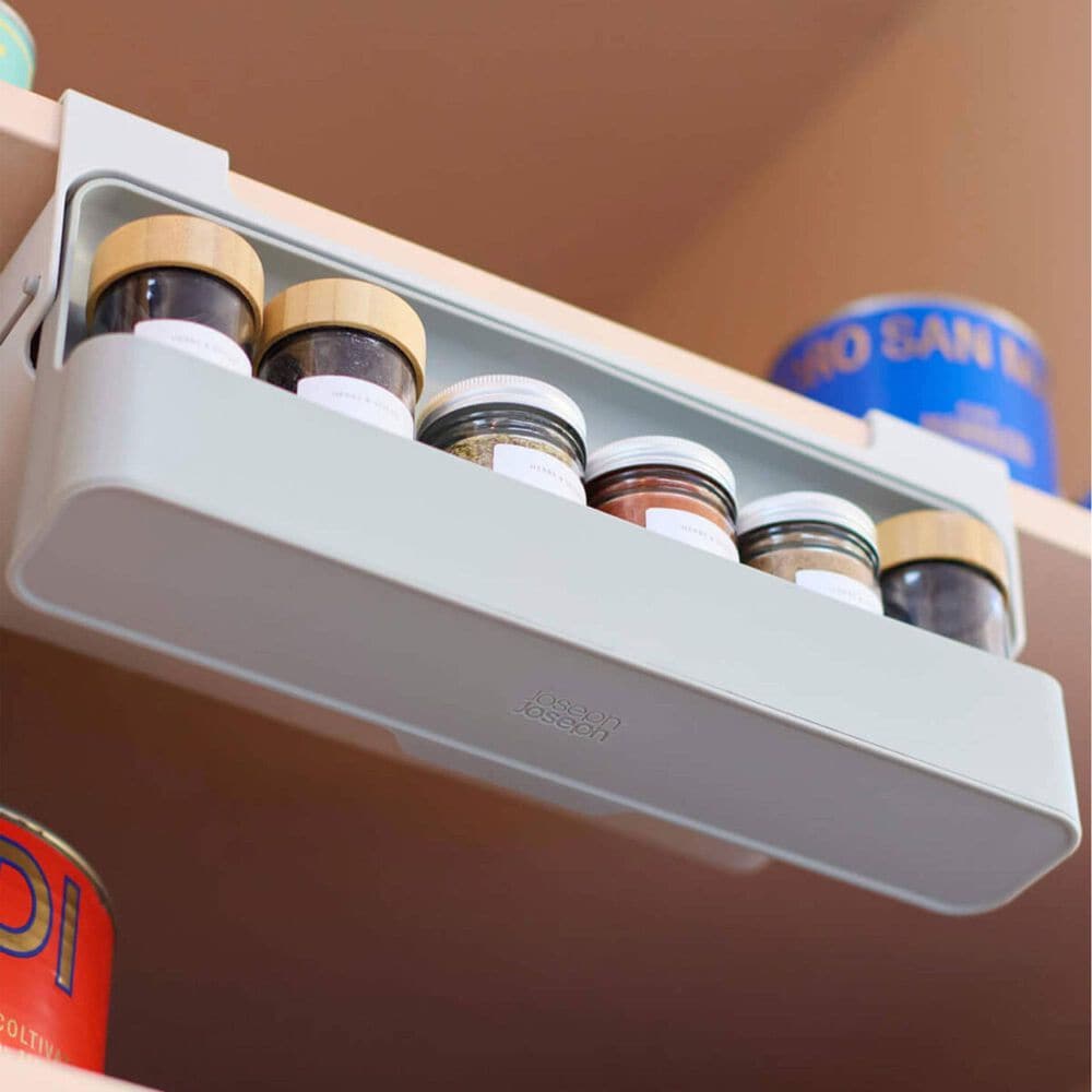 Joseph Joseph CupboardStore Under-Shelf Spice Rack in Grey and Stone, , large
