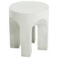 Hearth and Haven Outdoor Round Side Table with Arch Base Design in Antique White, , large
