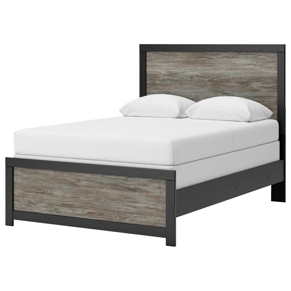 Ashley Broachmyn Full Panel Bed in Black and Gray, , large