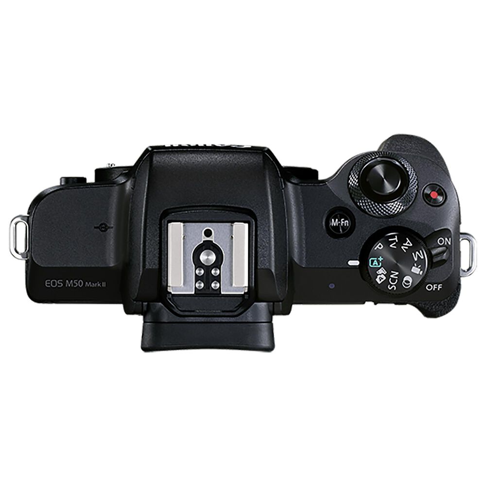Canon EOS M50 Mark II Mirrorless Camera with EF-M 15-45mm f/3.5-6.3 IS STM Content Creator Kit in Black, , large