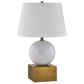Savoy House Brumfield 1-Light Table Lamp in White and Brass, , large