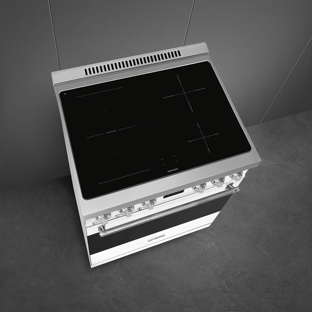 SMEG Professional 30" Induction Electric Range in Matte White, , large