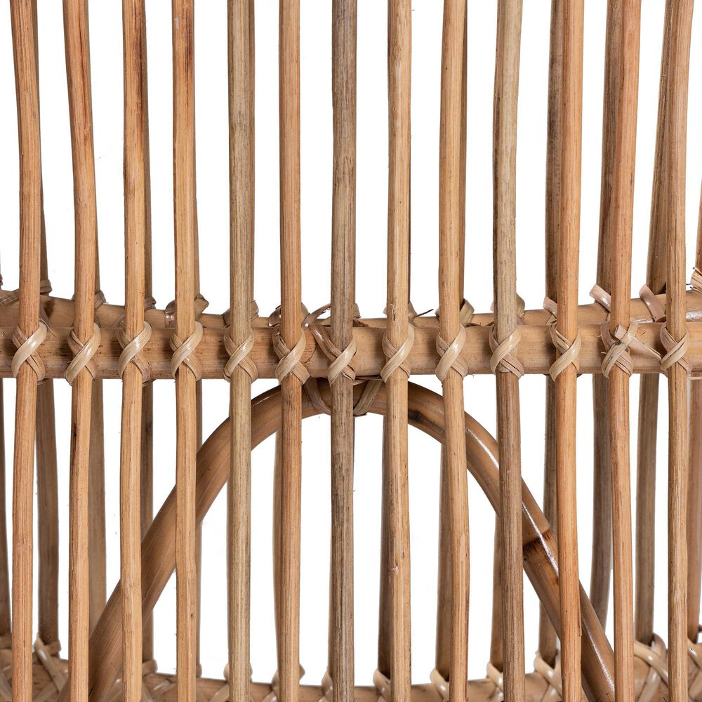 Baxton Studio Genera Rattan Lounge Chair in Natural, , large