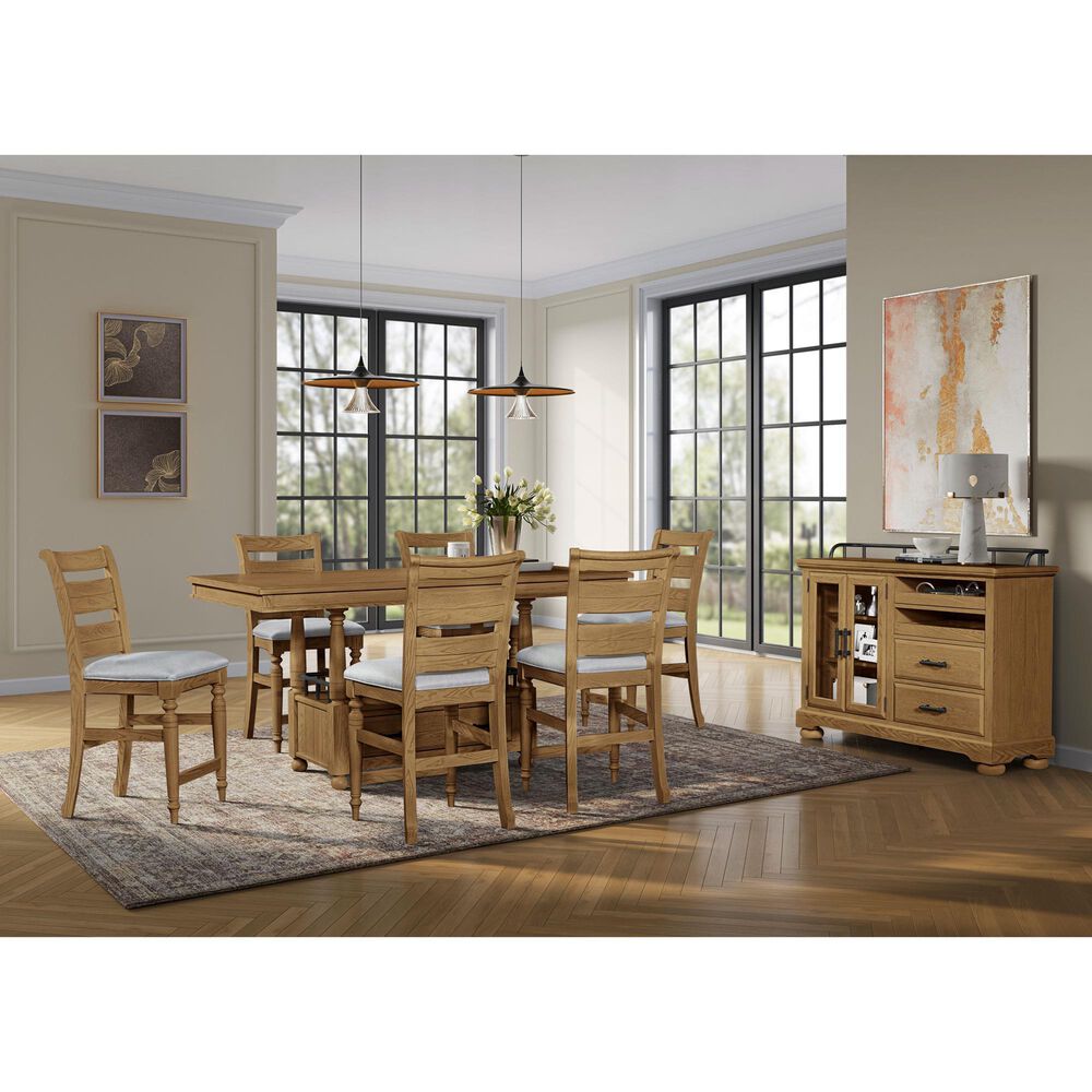 Sterling Timber Bellamy Lane 7-Piece Counter Height Dining Set in Caramel, , large