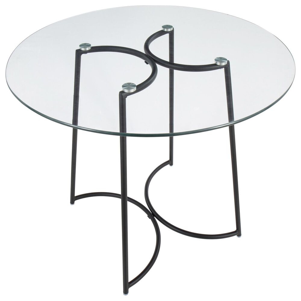 LumiSource Cece Dinette Table in Black and Clear - Table Only, , large