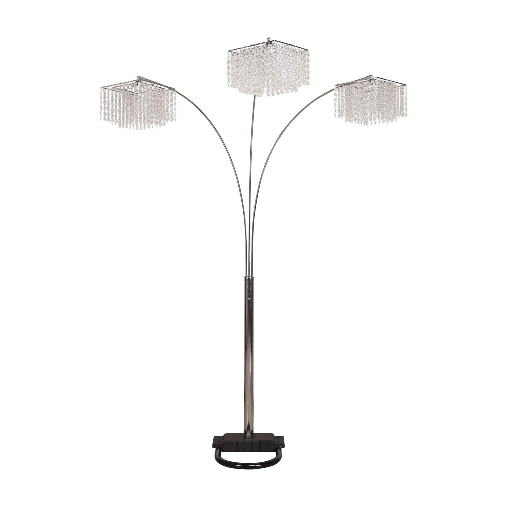 Chrome crystal floor lamp top