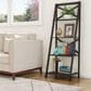Timberlake Lavish Home 4-Shelf Ladder Bookcase in Black, , large