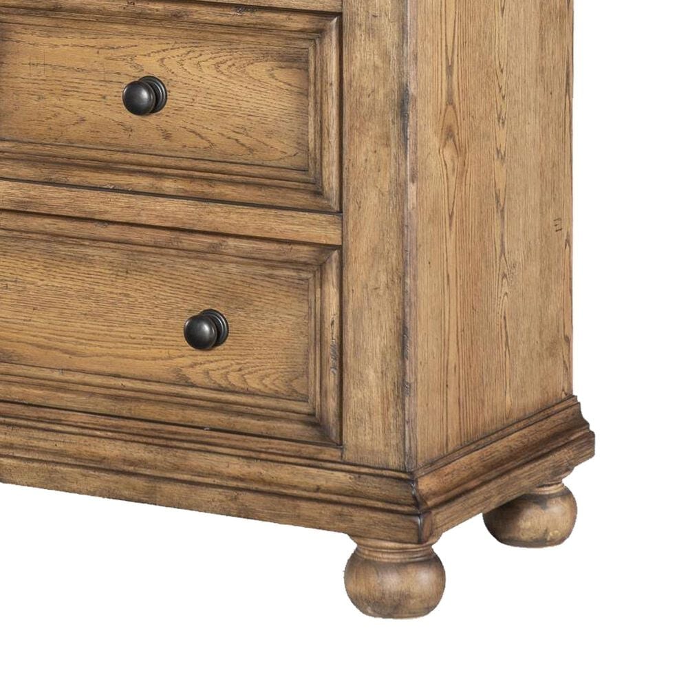 Country Living Vintage Market Glass Door 6-Drawer Chest in Barnwood Oak, , large