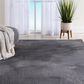 Central Oriental Avid Faux Fur Gray 5" x 7" Area Rug, , large