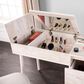 Southern Enterprises Harzen Storage Vanity with Mirror in Graywashed, , large