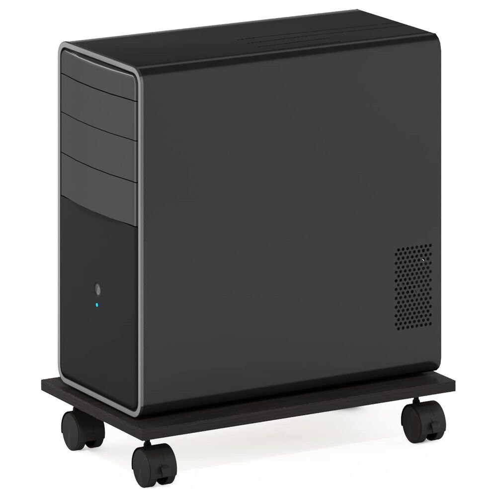 HOMLUX Small Home Office Under Desk Printer Stand in Espresso, , large