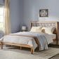 Walker Edison Cama X Spindle Queen Platform Bed in Caramel, , large
