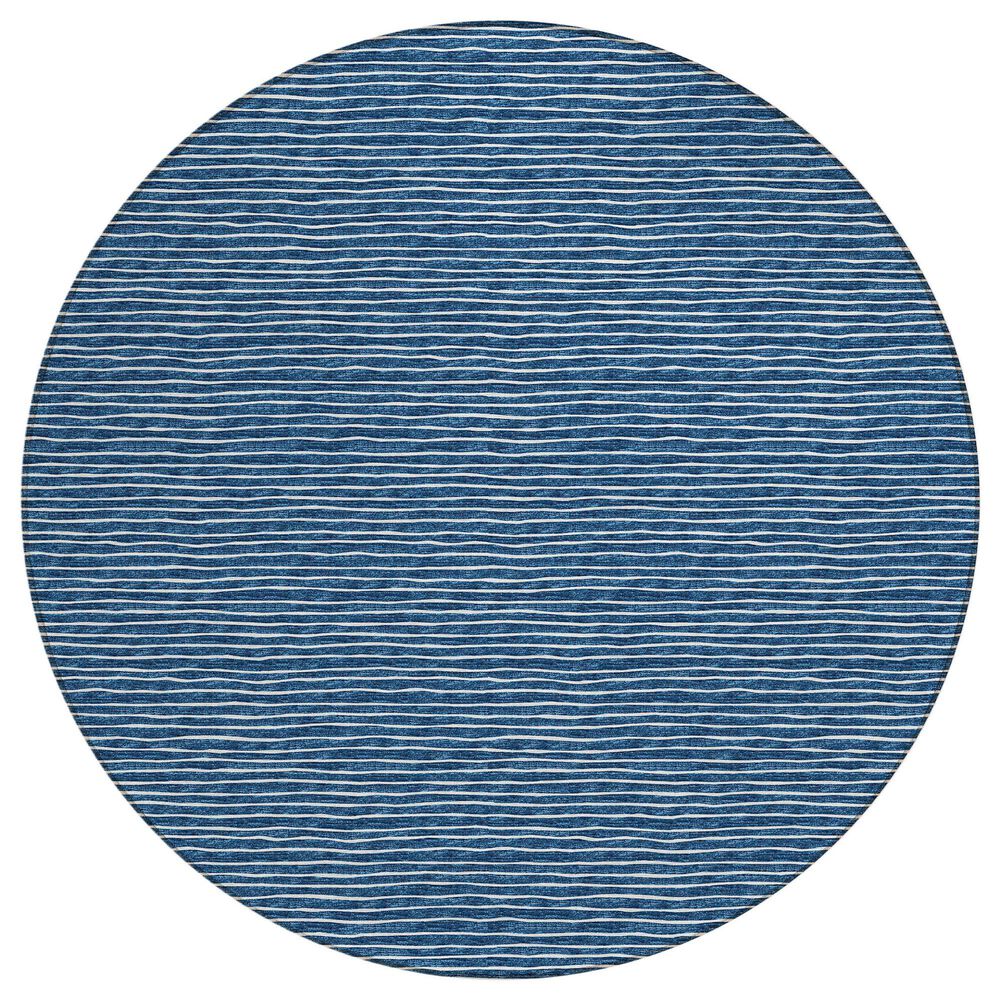 Dalyn Rug Company Laidley 10" Round Navy Indoor/Outdoor Area Rug, , large