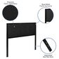 Flash Furniture Bristol Full Upholstered Headboard in Black, , large