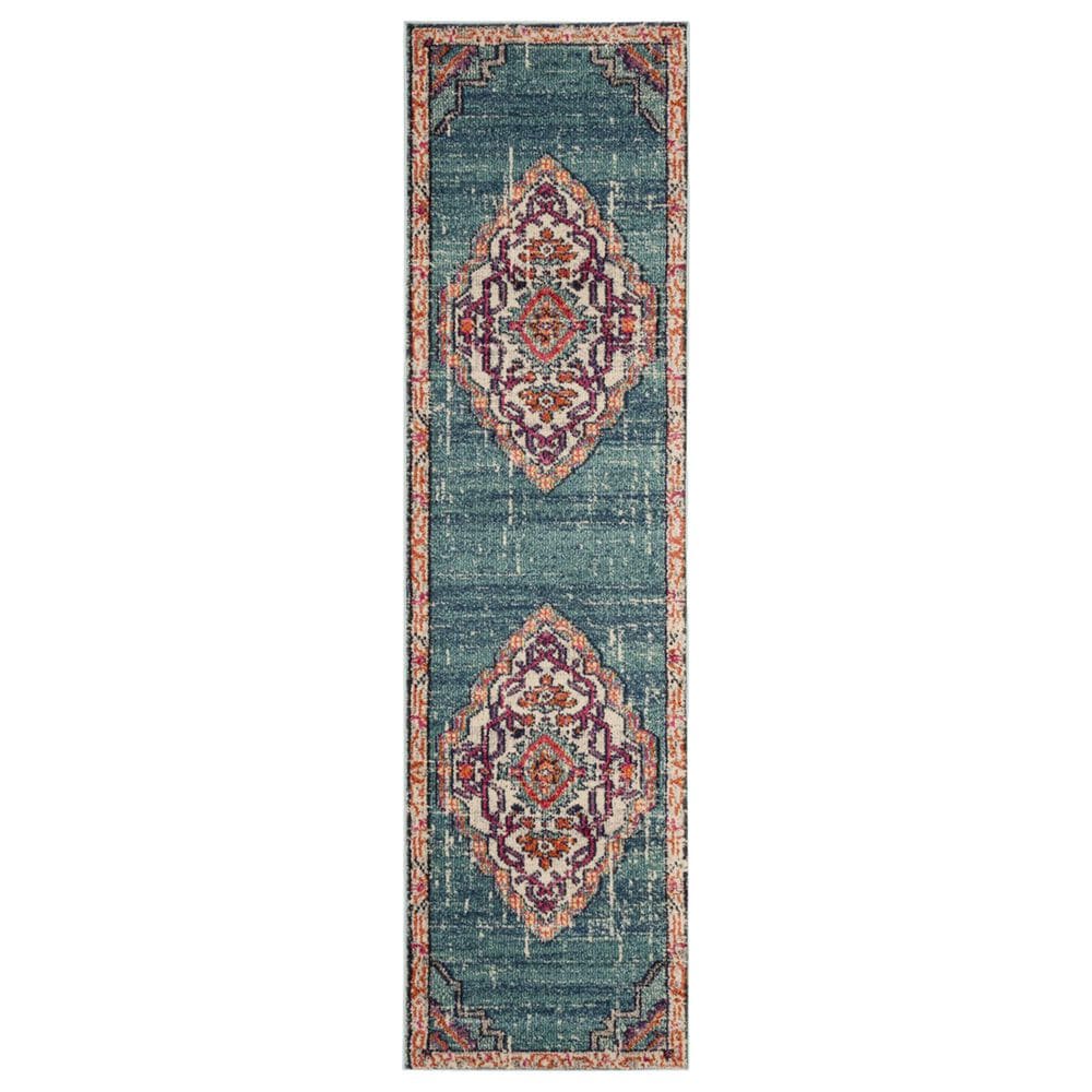 Safavieh Monaco MNC254J 2"2" x 8" Blue Runner, , large