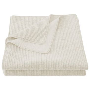 HiEnd Accents Stonewashed Velvet King Quilt in Vintage White, , large