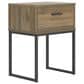 Ashley Deanlow 1-Drawer Nightstand in Honey Brown and Dark Pewter, , large