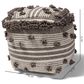 Baxton Studio Eligah Pouf in Ivory and Brown, , large