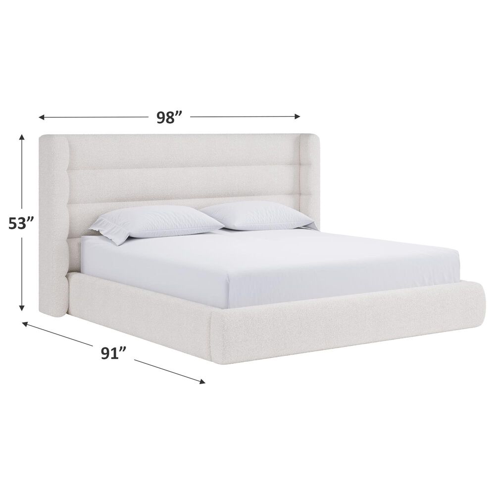 Urban Home Formosa Frank King Upholstered Bed in Ivory, , large