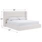 Urban Home Formosa Frank King Upholstered Bed in Ivory, , large