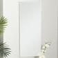 Maple and Jade 36" x 14" Rectangular Wood Wall Mirror with Thin Frame in White, , large