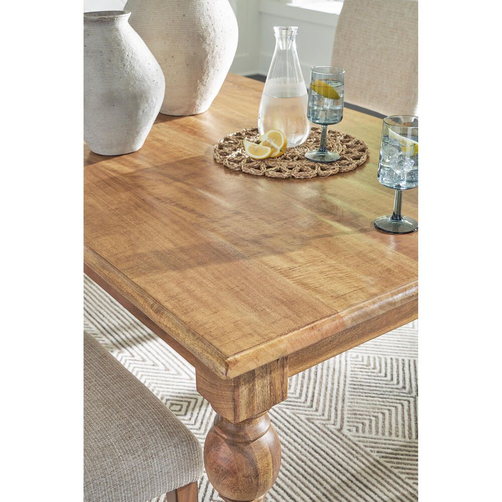 Ashley Rybergston Rectangular Dining Table in Light Brown - Table Only, , large