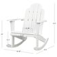 Linon Home Decor Adirondack Rocking Chair in White, , large