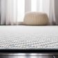 Safavieh Bermuda Chevron 6"7" Round Light Blue and Cream Indoor/Outdoor Area Performance Rug, , large