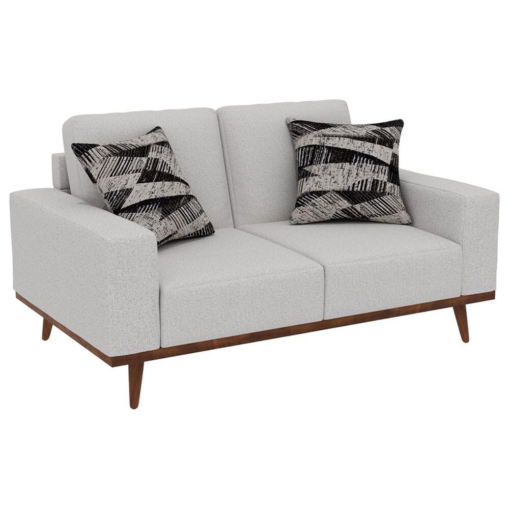 Golden Wave Furniture Heath Stationary Sofa and Loveseat Set in White, , large