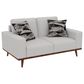 Golden Wave Furniture Heath Stationary Sofa and Loveseat Set in White, , large