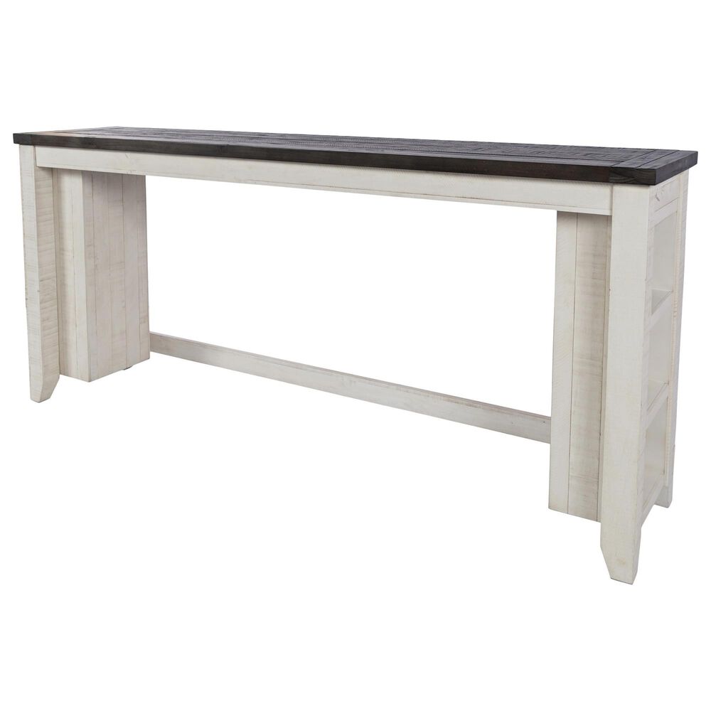 Waltham Madison County Sofa Console and 3 Stools in Vintage White and Barnwood, , large