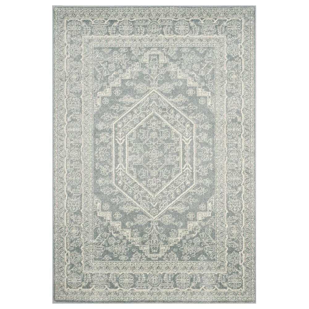 Safavieh Adirondack ADR108T-4 4&#39; x 6&#39; Slate/Ivory Area Rug, , large