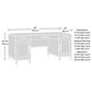 Sauder Tiffin Line Executive Desk in Raven Oak, , large