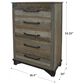 Fallridge Loft Brown 5 Drawer Chest in Gray and Brown, , large