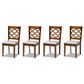 Baxton Studio Peter Side Chair in Walnut Brown (Set of 4), , large