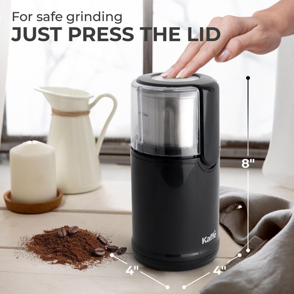 Complete Cuisine 4.5 Oz Electric Coffee Blade Grinder with Removable Cup in Black, , large