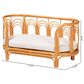 Baxton Studio Nariko Rattan Pet Bed with Removable Cushion in Light Honey, , large