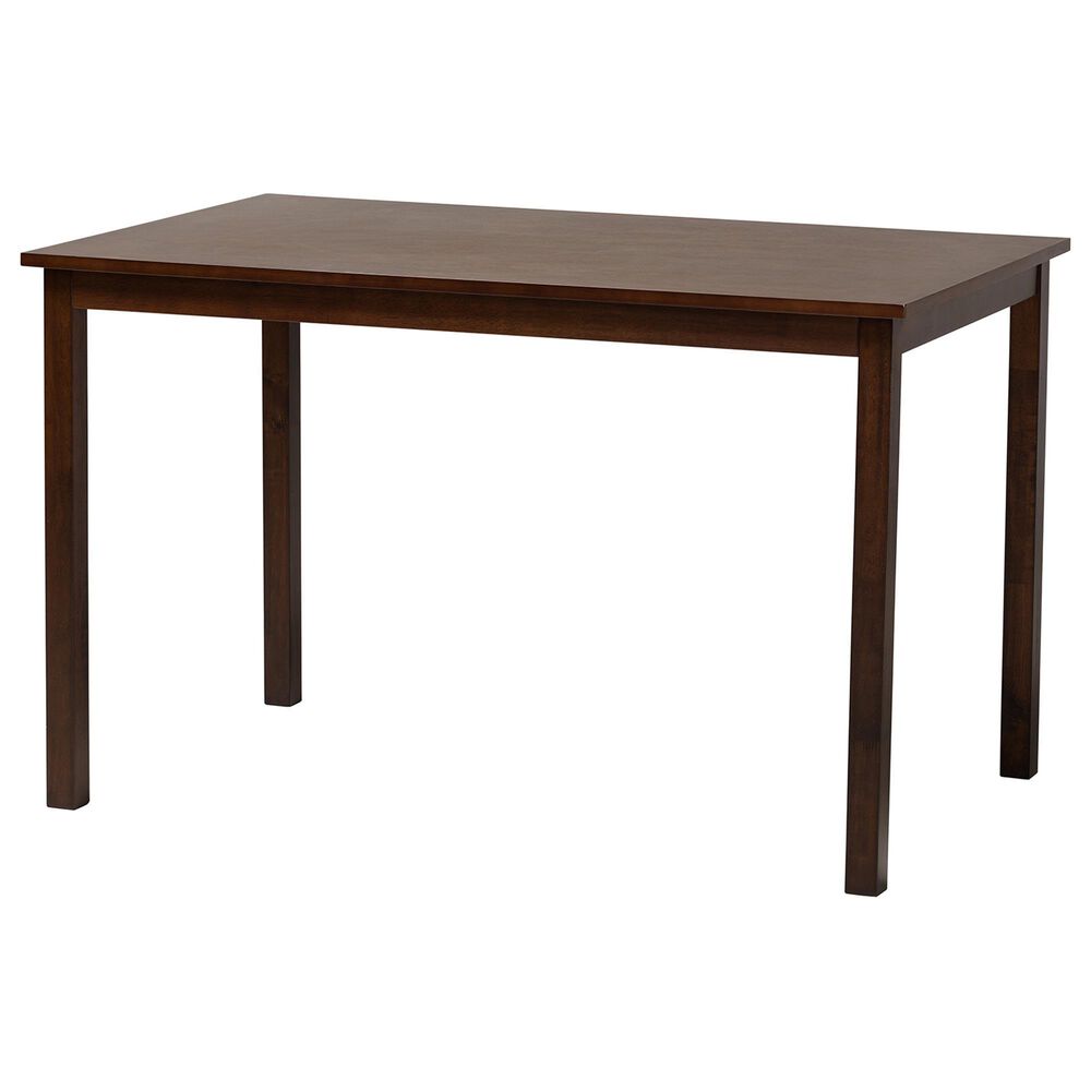 Baxton Studio Andrew Dining Table in Dark Brown - Table Only, , large
