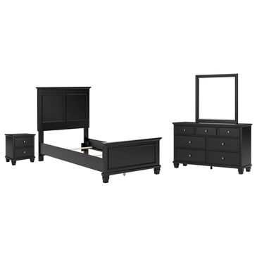 Ashley Lanolee 4-Piece Twin Bedroom Set in Black, , large