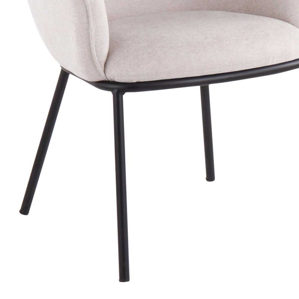 Lumisource Ashland Chair in Cream/Black, , large