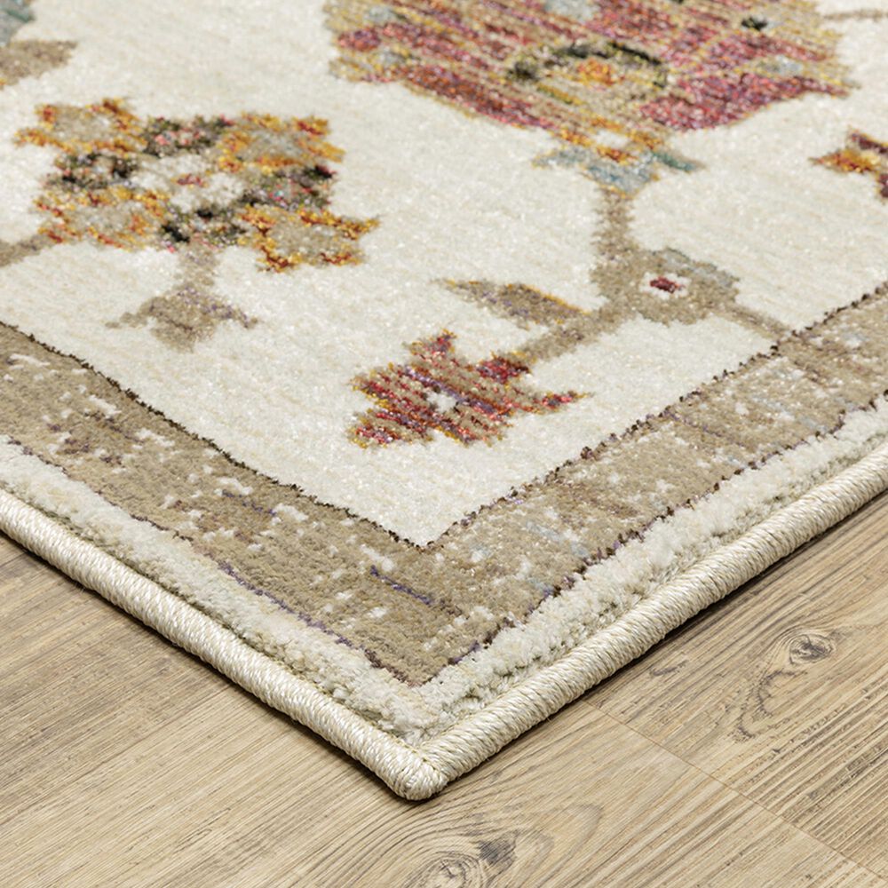 Oriental Weavers Andorra 7&#39;10&quot; x 10&#39;10&quot; Ivory and Multicolor Area Rug, , large
