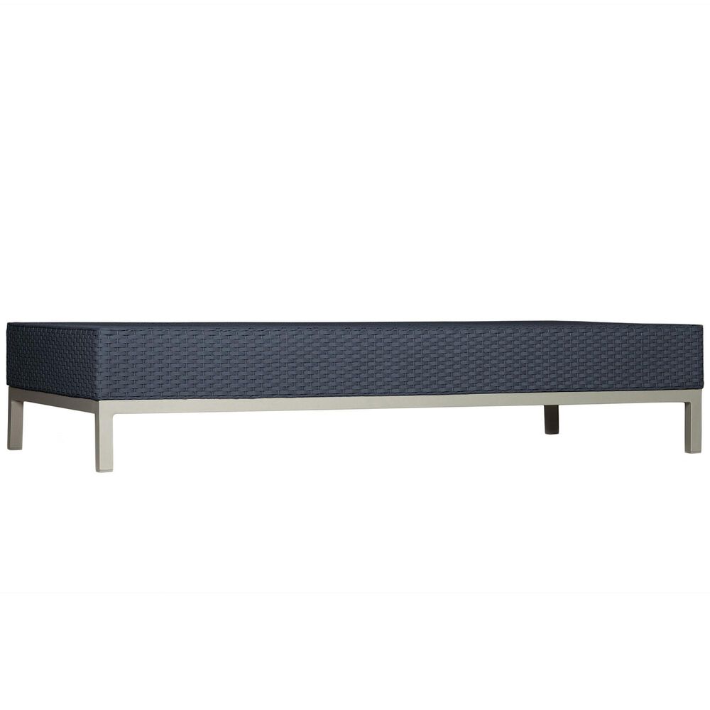 Lloyd Flanders Elements 60&quot; Rectangular Patio Cocktail Table in Denim Blue, , large
