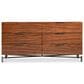 Bernhardt Brasea Queen Upholstered Panel Bed with Dresser and Two Nightstands in Lume, , large