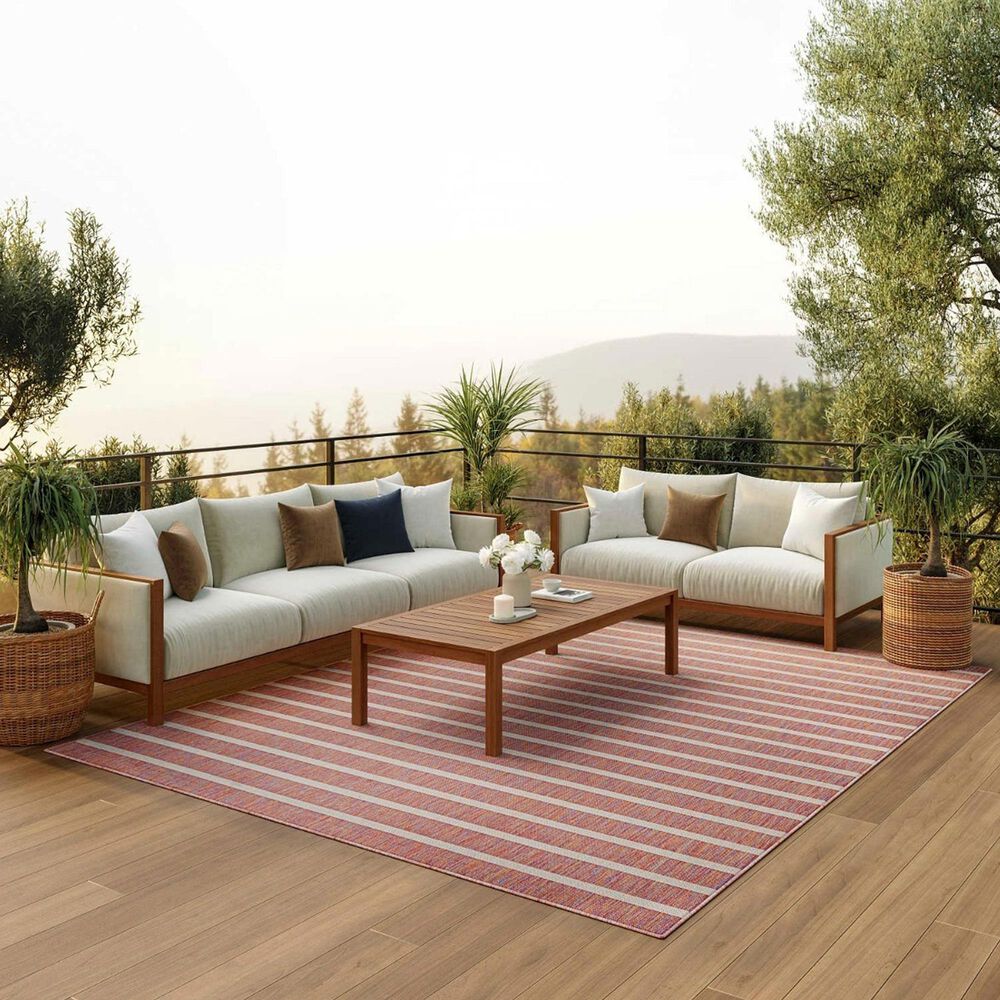 Nourison Positano POS03 Rainbow and Ivory 8&#39; x 10&#39; Indoor/Outdoor Area Rug, , large