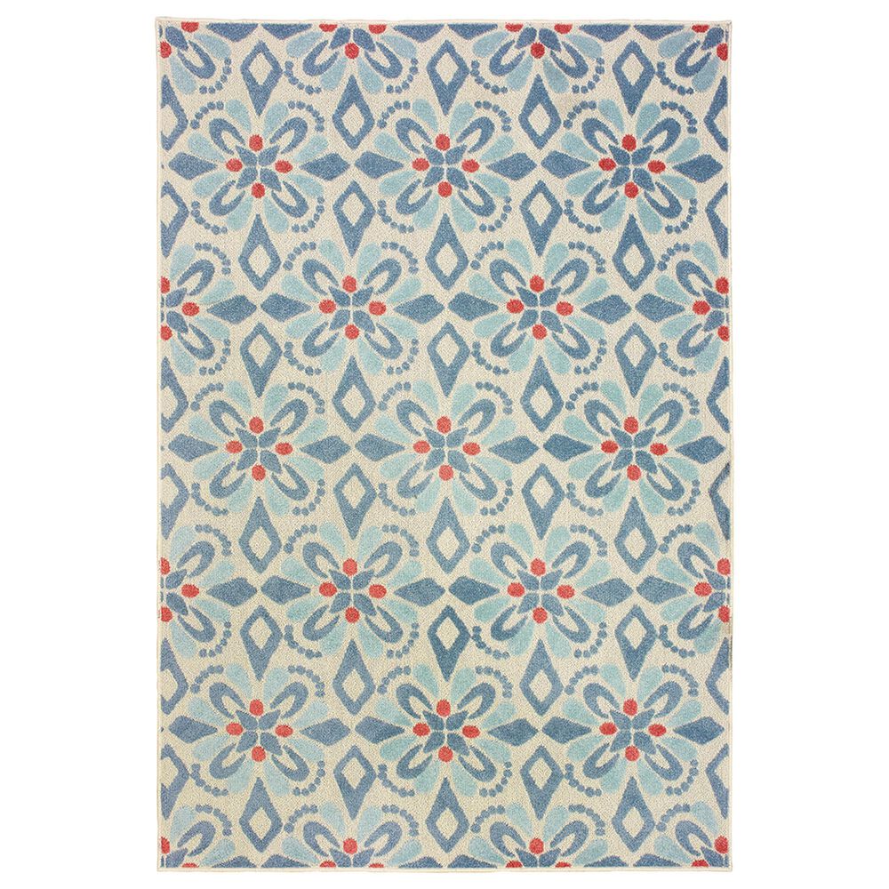 Oriental Weavers Barbados 5994Z 9"10" x 10"10" Blue and Ivory Area Rug, , large