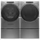 Whirlpool 4.3 Cu. Ft. Front Load Washer and 7.4 Cu. Ft. Gas Dryer Laundry Pair with Pedestals in Chrome Shadow, , large