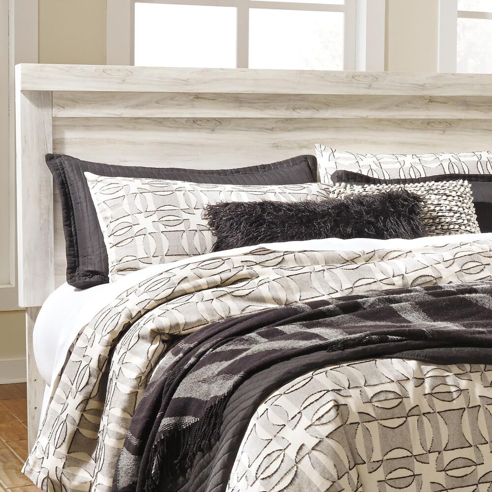 Ashley Bellaby King Panel Bed in Whitewash, , large