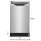 Frigidaire 18" Built-In Dishwasher in Stainless Steel, , large